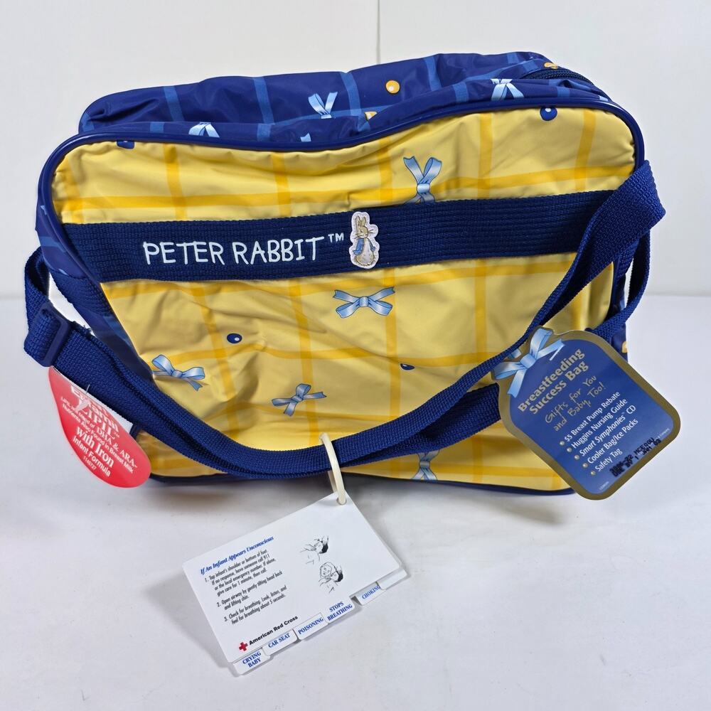 Vintage Peter Rabbit Beatrix Potter Enfamil Diaper Bag Easter Vinyl NOS Yellow